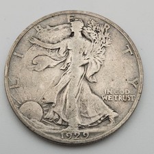 1929 D Walking Liberty Half Dollar 50c Better Semi Key Date Denver Mint WL-29Ahx picture