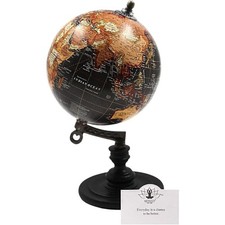 10-Inch Decorative Globe on Wooden Stand, Educational World Globe, Home Office picture