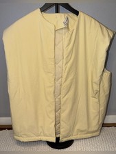 100% Cotton Self Contrast Oversized Butter Yellow Cream Vest Boxy One Size picture