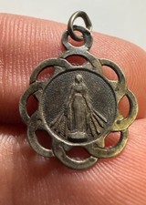 French, Antique Religious Silver Pendant. picture