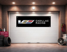 Cadillac V Racing Banner 2x6ft Polyester Garage Decors picture