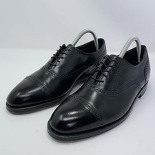 NOS Florsheim Imperial Mens 8D Black Leather Cap Toe Oxford Shoes USA Made Derby picture