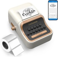 Wireless Mini Retro Label Maker Machine with Tape,Bluetooth Portable Thermal Sti picture