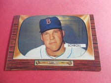 1955 BOWMAN BASEBALL CARD    #319 AL SCHROLL-VERY GOOD-HIGH NUMBER picture
