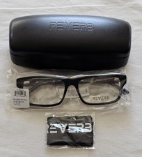 Reverb Men's RVMO2062 Prescription-Ready glasses w/Case Black Onyx NWT $108 picture