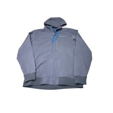 Simms Fishing Products Guide Gray Softshell Fleece Lined Full Zip Hoodie Mens L picture