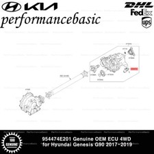 954474E201 Genuine OEM ECU 4WD for Hyundai Genesis G90 2017-2019 picture
