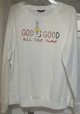 Lilicloth Women’s GOD Is Good White Sweatshirt XXXL picture