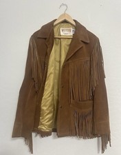 Schott NYC Western Vintage Suede Fringe Jacket Limited Edition Fast Shipping picture