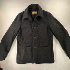 Schott NYC Perfecto Brand P722 Wool Chore Coat Mens Medium Charcoal Grey USA picture