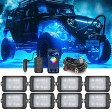 MICTUNING C3 Wireless 8 Pods RGBW LED Rock Lights APP Control Underglow Neon Kit picture