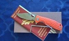 *NICE*🔥HONEY BADGER Folding Knife w/8Cr13MoV Blade Blade & Small Orange Handle  picture
