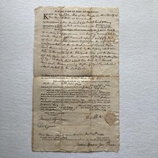 Vintage 1784 John Peck Deed Norwich Connecticut Legal Document USA Ephemera picture