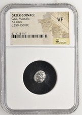 Greece Massalia 350-150 BC AR Obol NGC VF picture