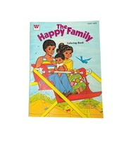Vintage Whitman The Happy Family Coloring Book PB Unused Mattel 1978 picture