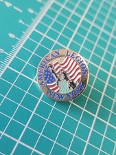 Vtg American Legion New York Gold Tone Lapel Pin picture