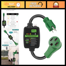 15Amp to 50Amp RV Surge Protector Adapter, NEMA 5-15P to 14-50R, Heavy Duty picture
