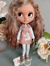 Custom Blythe Doll OOAK ~ Lovely Mohair Sweet Girl with Bunny Pet picture