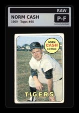 1969 Topps #80 Norm Cash Detroit Tigers - Raw Card picture