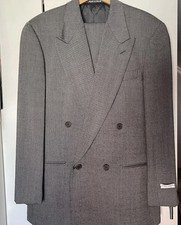 Giorgio Armani suit double breasted gray 50R Vintage Le Collezioni picture