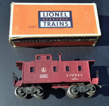 Lionel Postwar O O27 Gauge Rare 6357 Maroon Caboose With Maroon Smoke Stack R7 picture
