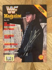 RARE & SIGNED Undertaker WWF Magazine May 1991 Fanatics Certified WWE Wrestling picture