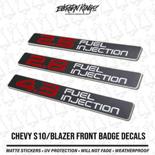 1982-1993 Chevy S10 Truck 2.5 2.8 4.3 Fuel Injection Engine Front Badge Sticker picture