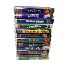 12 Vintage Walt Disney VHS Tapes  Classic Movies Clamshells Starter Collection picture