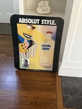 Vintage Absolut Style Vodka Designed By Camille Billops Metal Sign picture