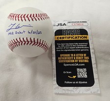 Gavin Williams Signed MLB Baseball Inscribed MLB DEBUT JSA picture