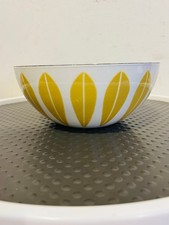 VTG MCM Cathrineholm Butterscotch Yellow Mustard 8” Lotus Mixing Serving Bowl picture