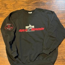 Vintage Adidas Berlin Marathon Crewneck Sweatshirt Black XL picture