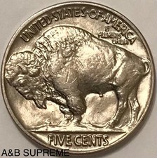 (1) INDIAN HEAD BUFFALO NICKEL AU-BU UNCIRCULATED FOM OBW ROLL ESTATE picture