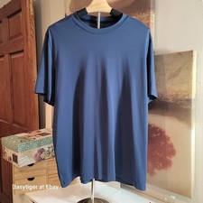 Lululemon Metal Vent Tech Short Sleeve Nautical Navy Mens M Gussetted Underarms picture