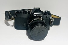 Nikon FE 35mm SLR Film Camera Black With Nikkor 50mm f1.4 Lens & Leather Case picture