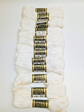 12 VTG NEW Lily Daisy No. 30 Art 65 White Mercerized Crochet Cotton Skeins 500 y picture