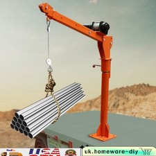 1100 LB Truck-Mounted Crane Hoist w/ 12v Electric Winch Pickup Truck Jib Cranes picture