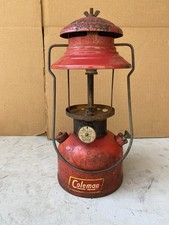 Vintage 1952 Coleman 220 Red Single Mantle Lantern (For Parts) picture