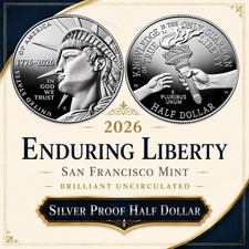 2026 Enduring Liberty Half Dollar ~ SILVER PROOF ~ Seminquincentennial Kennedy picture