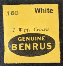 NOS Genuine Benrus - White Waterproof Crown - Watch Part #160 picture