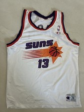 Vintage Steve Nash Phoenix Suns Champion Jersey Size 48 White EUC Rare Rookie picture