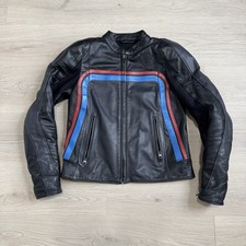Dainese Lola 3 Lady Leather Jacket Black-Ebony-Red-Blue Sz 42 Moto Padded Italy picture