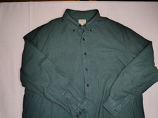 LL Bean Wicked Good Flannel Shirt Mens Traditional Fit Houndstooth Green Navy picture