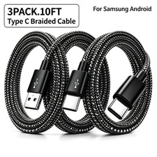 3X 10FT Extra Long Type C FAST Charger Cable for Samsung Galaxy iPhone 15 16 17 picture