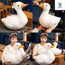 Cute White Duck Plush Toy Soft Stuffed Animal Lifelike Duck Pillow Kids Gift25cm picture