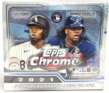 2021 Topps Chrome Baseball Factory Sealed Hobby JUMBO Box picture
