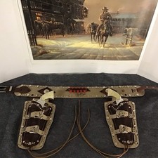 Leather Cap Gun  Holsters For Your Character Cap Guns, Roy Rogers Kilgore Etc picture