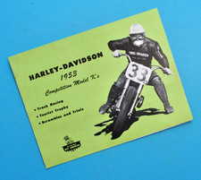 Original Rare 1953 Harley Davidson KR KRTT KRM Competition Motorcycle Brochure picture