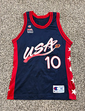 Vintage 1996 Champion USA Basketball Reggie Miller #10 Jersey Men’s Size 40 picture