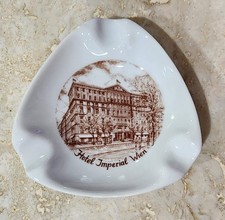 Vintage 1976 Hotel Imperial Wien Austria Porcelain Ashtray Lilien Crown Crest picture